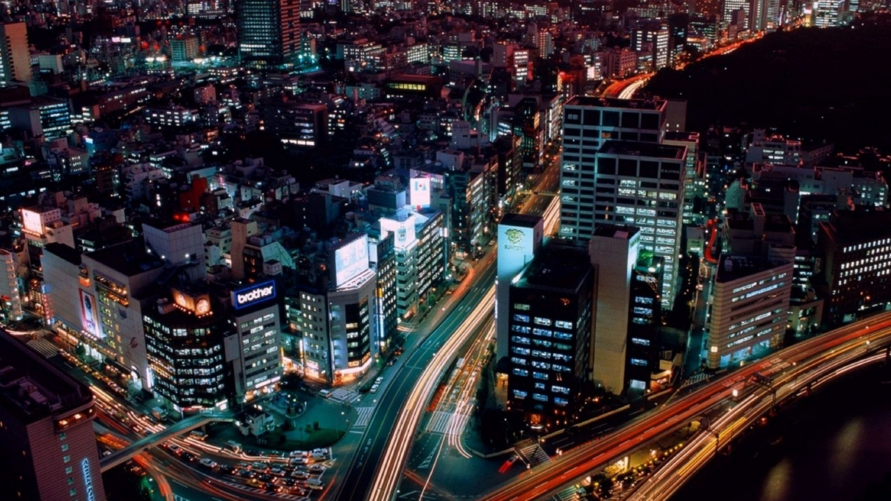 Обои Токио, городской пейзаж, город, метрополия, городской район в разрешении 1280x720