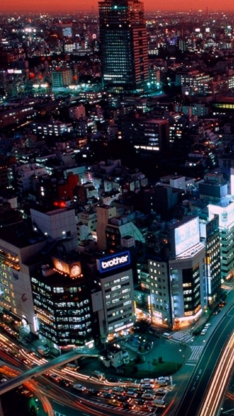 Обои Токио, городской пейзаж, город, метрополия, городской район в разрешении 750x1334