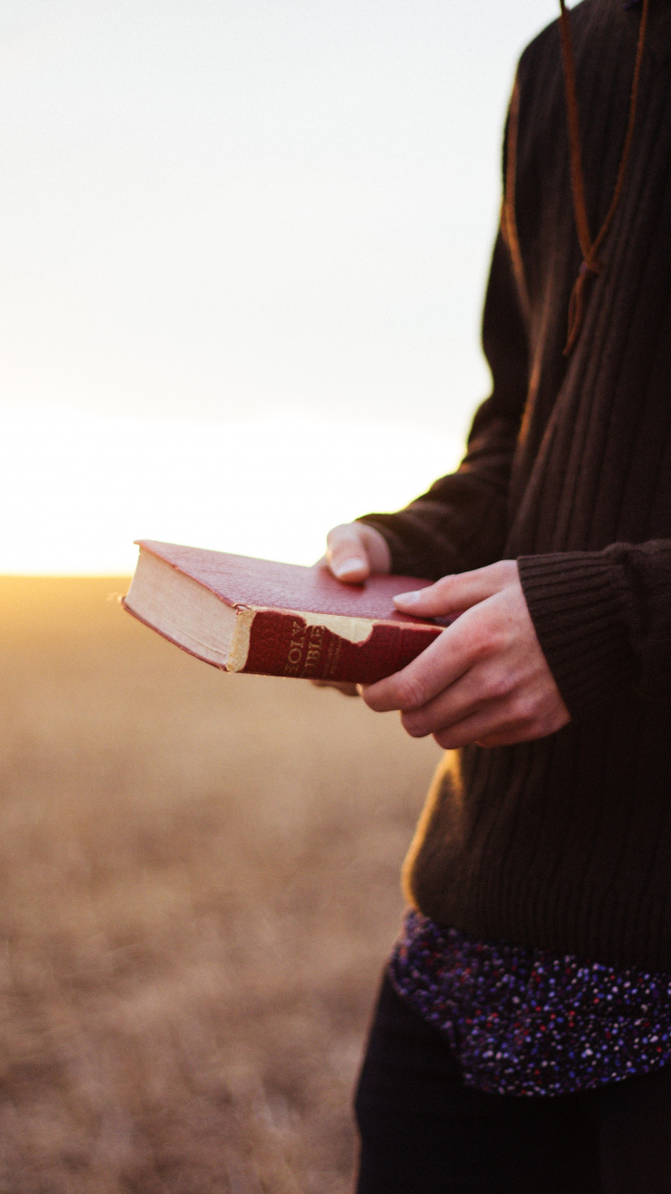 Обои утро, духовность, пейзаж, солнечный свет, религиозный текст в разрешении 750x1334