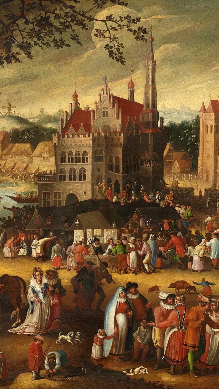 Обои Дэвид vinckboons, живопись, жанровая картина, Голландской живописи Золотого Века, арт в разрешении 720x1280