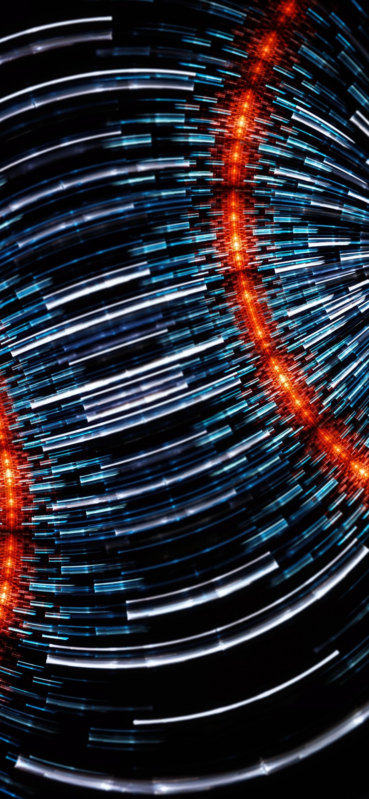 Обои свет, Апельсин, круг, электрик, космос в разрешении 1242x2688