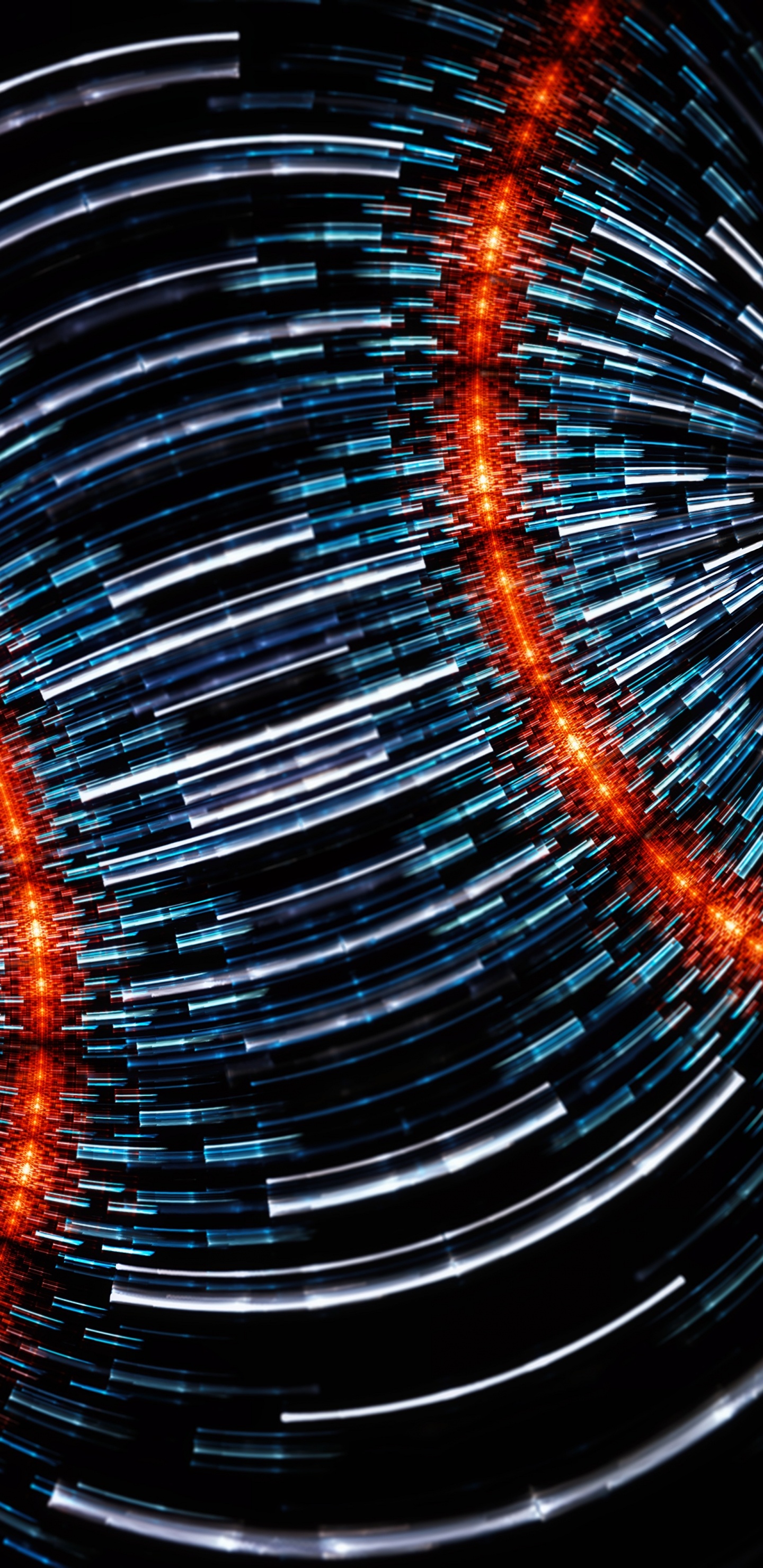 Обои свет, Апельсин, круг, электрик, космос в разрешении 1440x2960