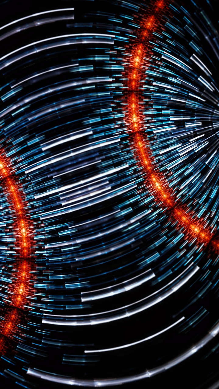 Обои свет, Апельсин, круг, электрик, космос в разрешении 720x1280