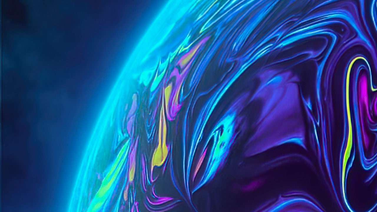 Обои андроид, свет, зеленый, лазурный, синий в разрешении 1280x720