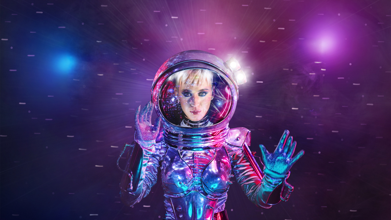 Обои небо, музыка, арт, Кэти Перри на MTV 2017, графический дизайн в разрешении 1280x720