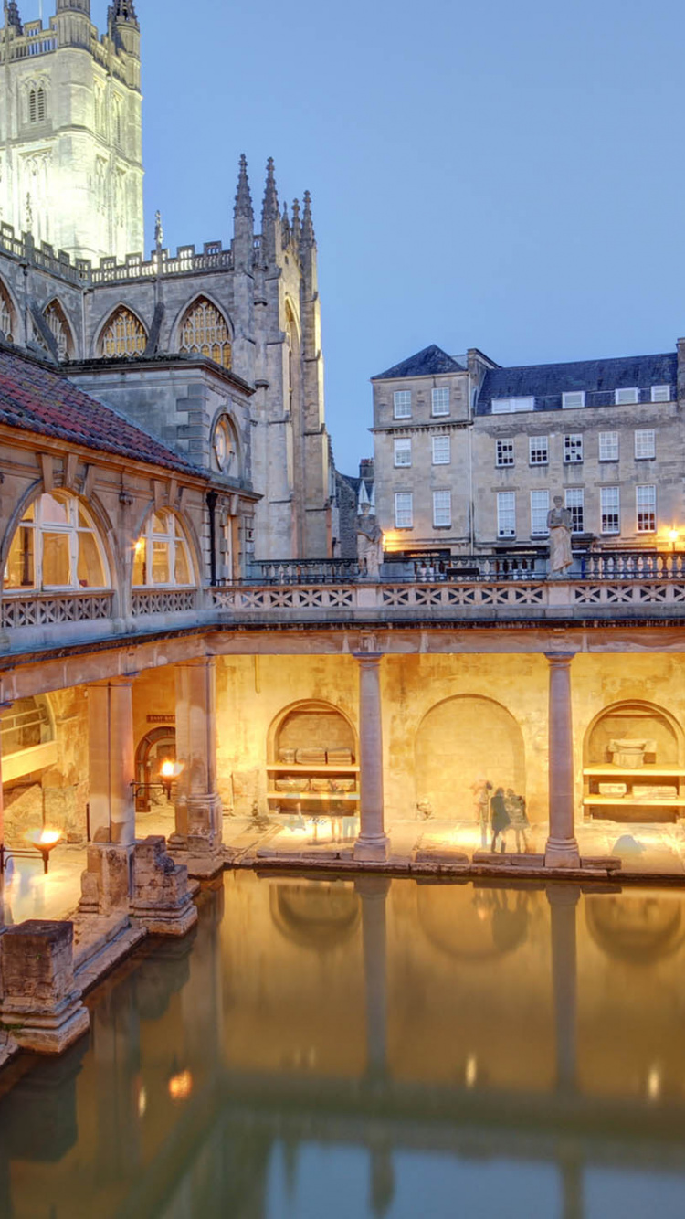 Обои город, водный путь, канал, городок, отражение в разрешении 750x1334