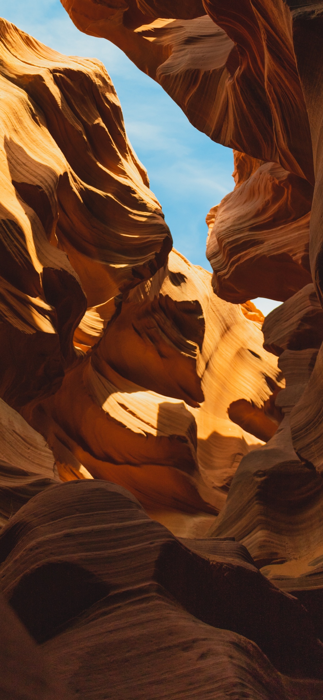 Обои большой каньон, каньон, арт, девушка, свет в разрешении 1125x2436