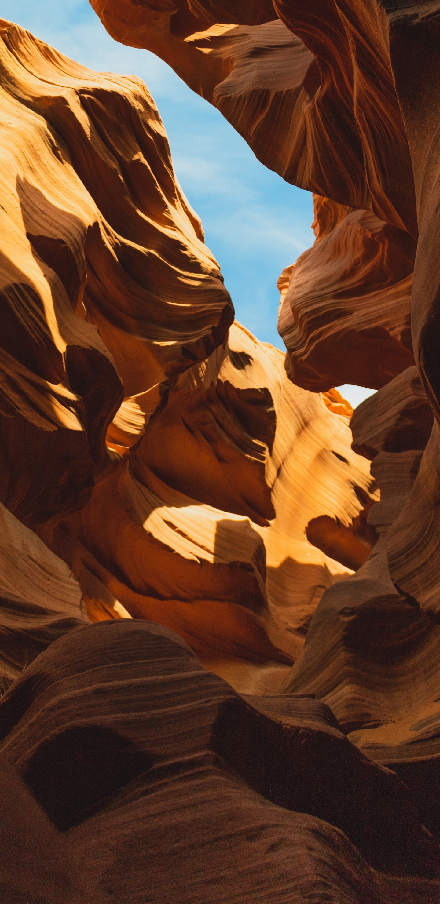 Обои большой каньон, каньон, арт, девушка, свет в разрешении 1440x2960