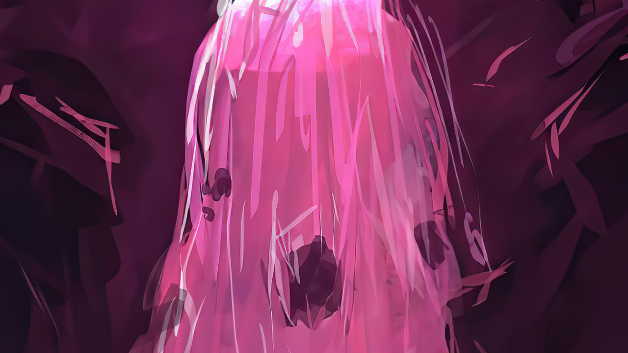 Обои Эстетический волшебный водопад, арт, аниме арт, водопад, рисование в разрешении 1280x720