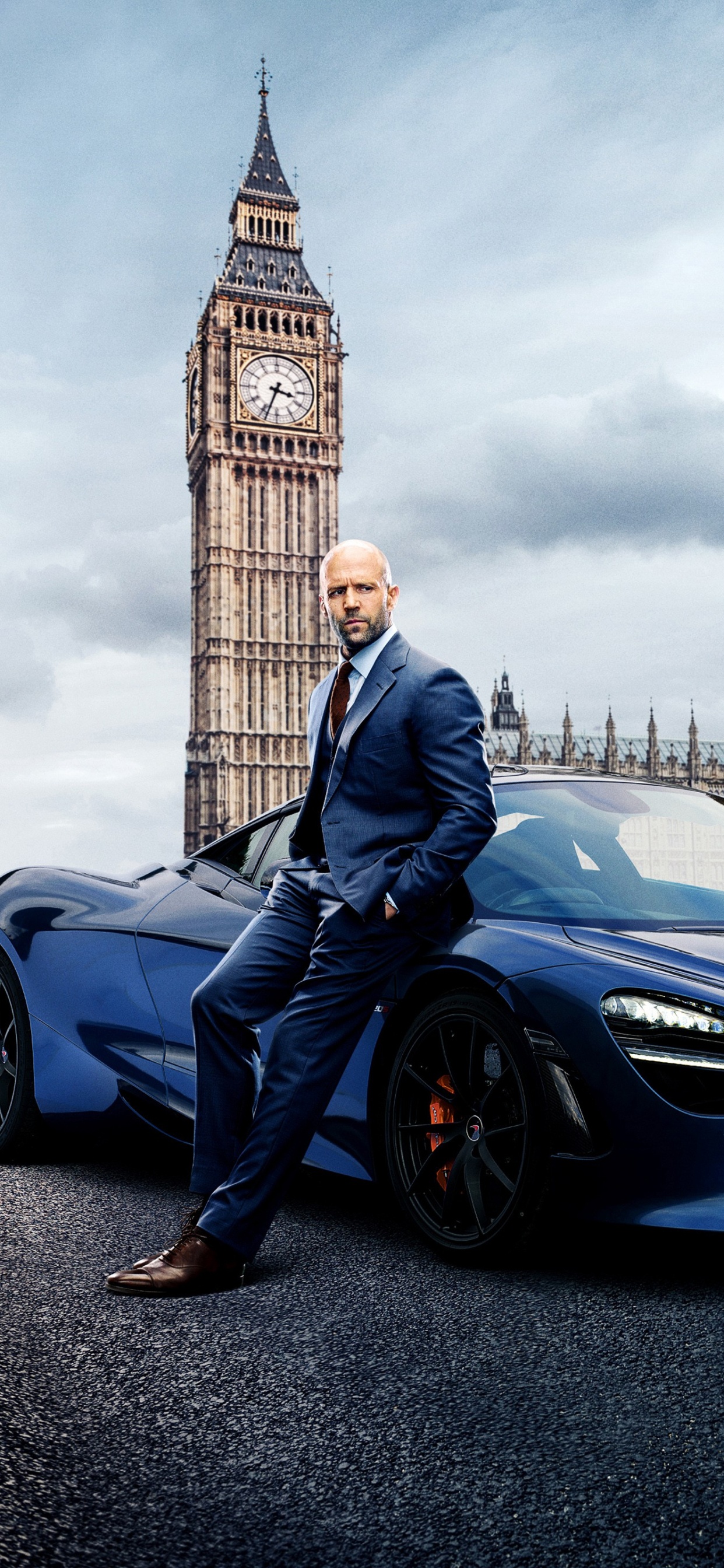 Обои Декард Шоу, колесо, шина, легковые автомобили, облако в разрешении 1242x2688