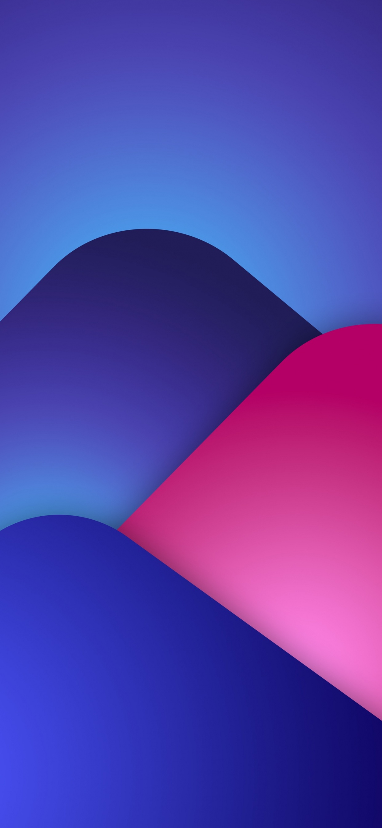 Обои геометрия, математика, красочность, пурпур, склон в разрешении 1242x2688