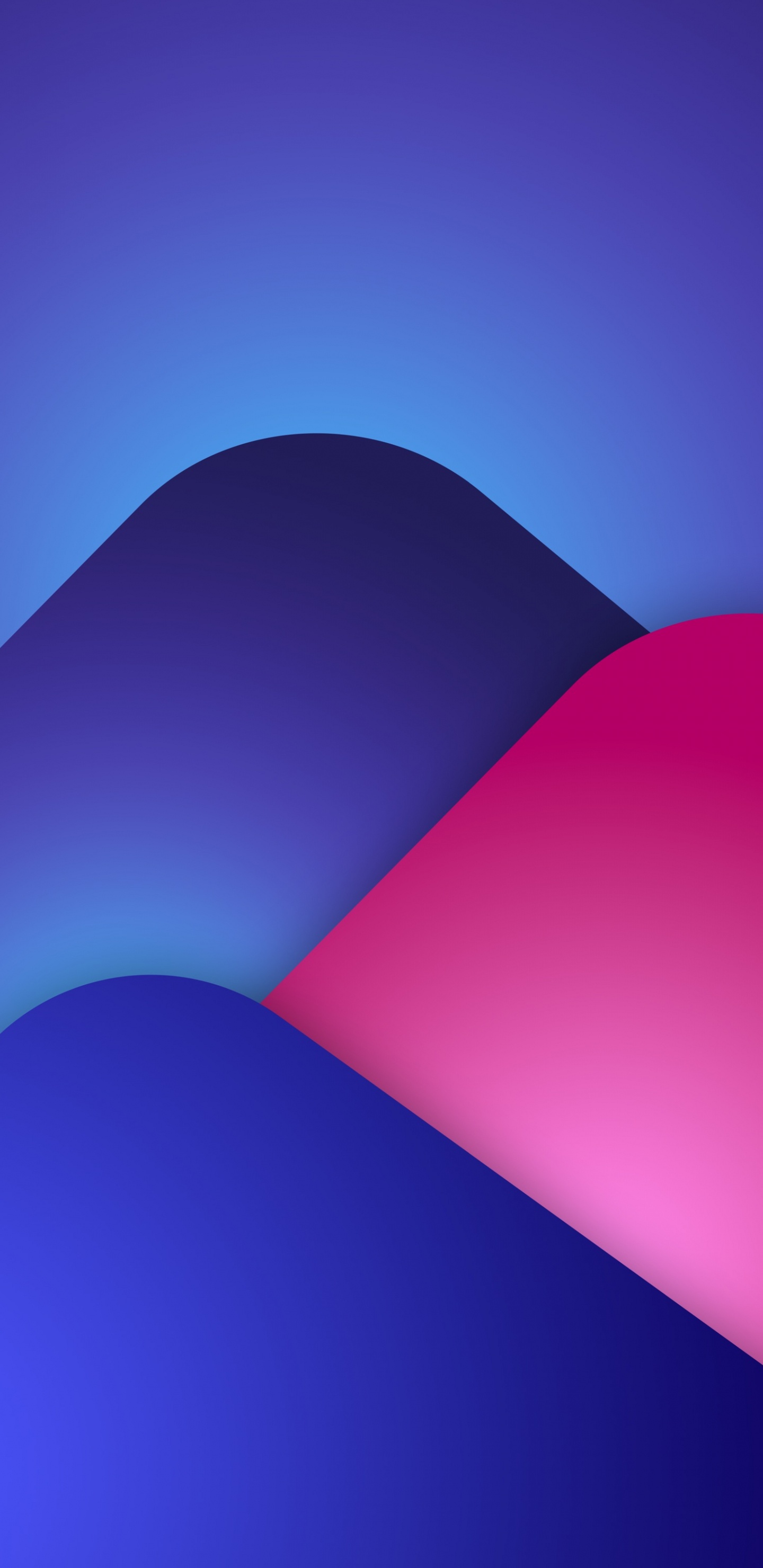 Обои геометрия, математика, красочность, пурпур, склон в разрешении 1440x2960