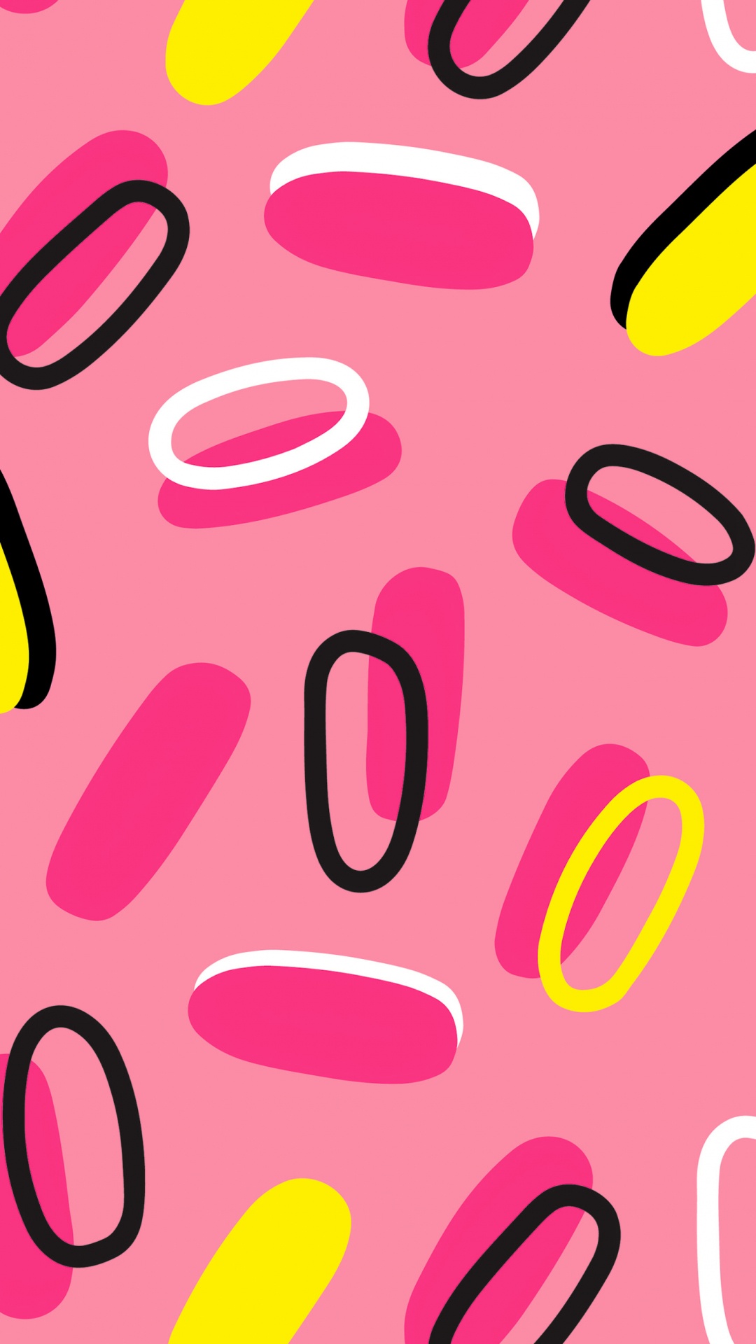 Обои узор, наклейка, дизайн, мимика, розовый в разрешении 1080x1920