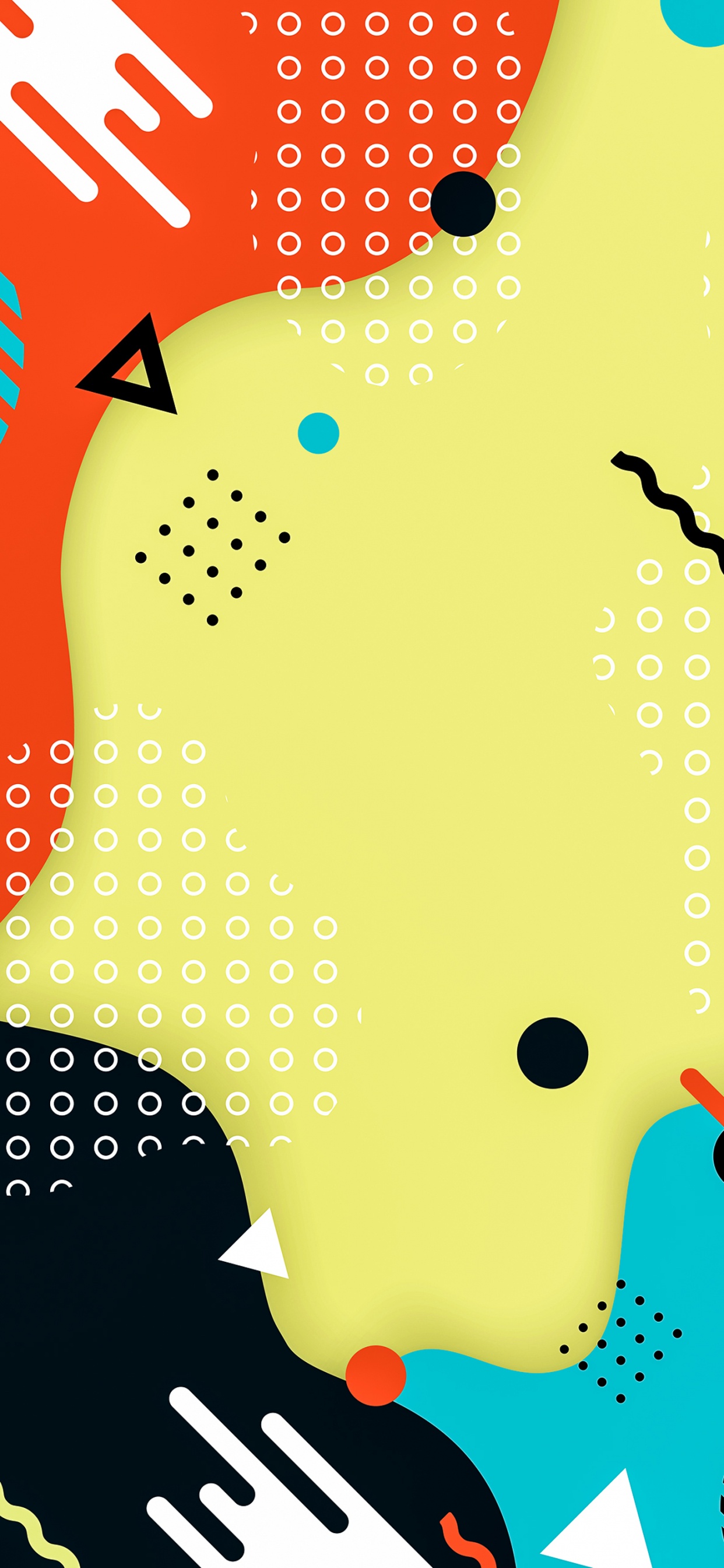 Обои постер, желтый, материальное свойство, узор, круг в разрешении 1242x2688