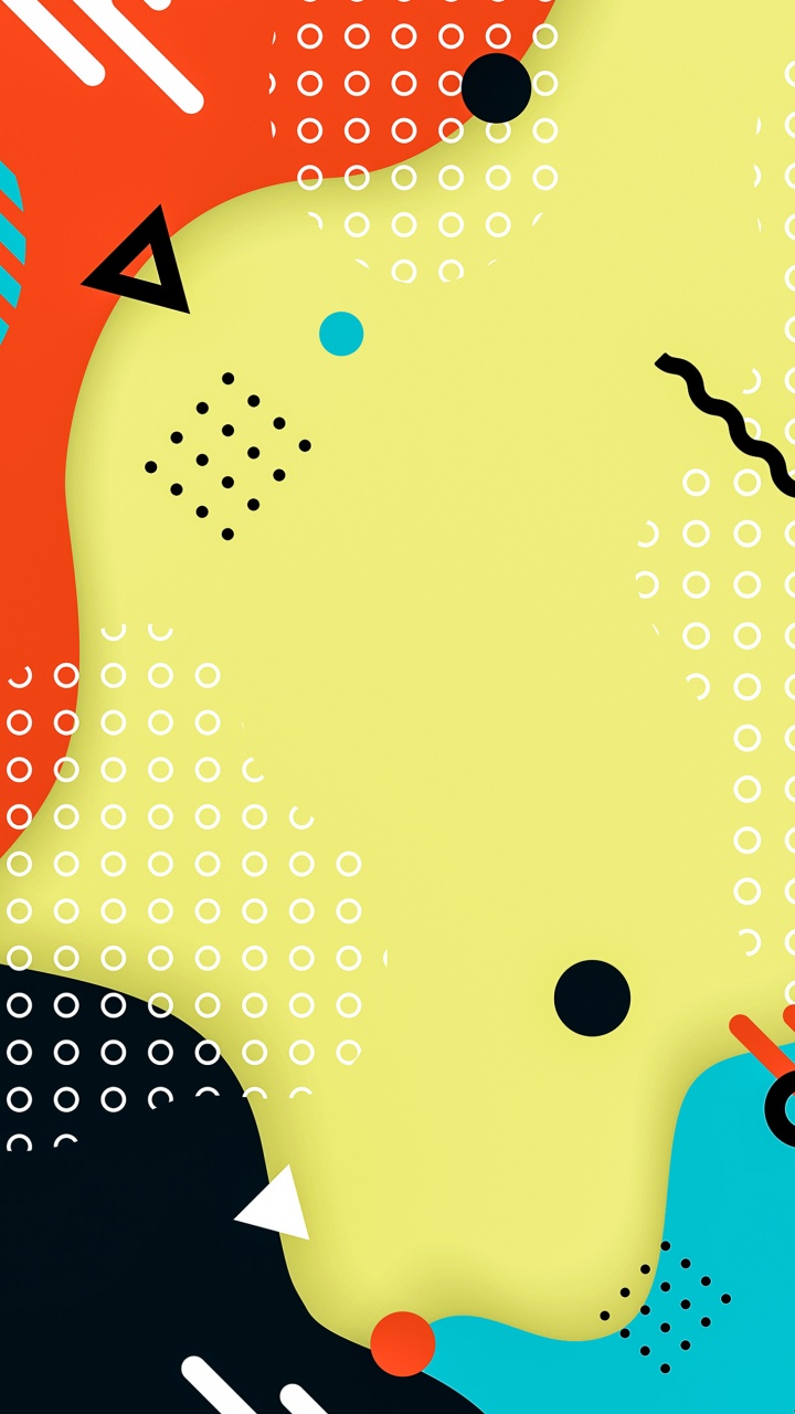 Обои постер, желтый, материальное свойство, узор, круг в разрешении 720x1280