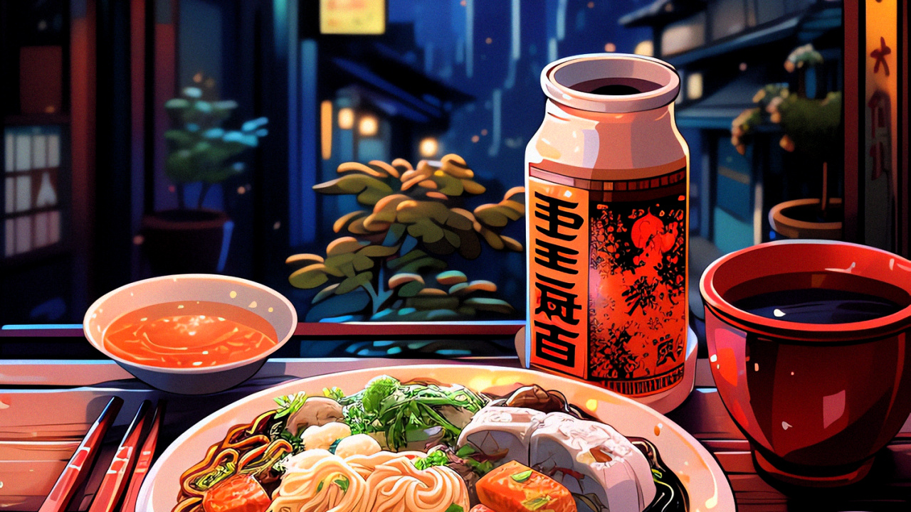 Обои рисовая лапша, китайская лапша, китайская кухня, Пансит, Аль денте в разрешении 1280x720