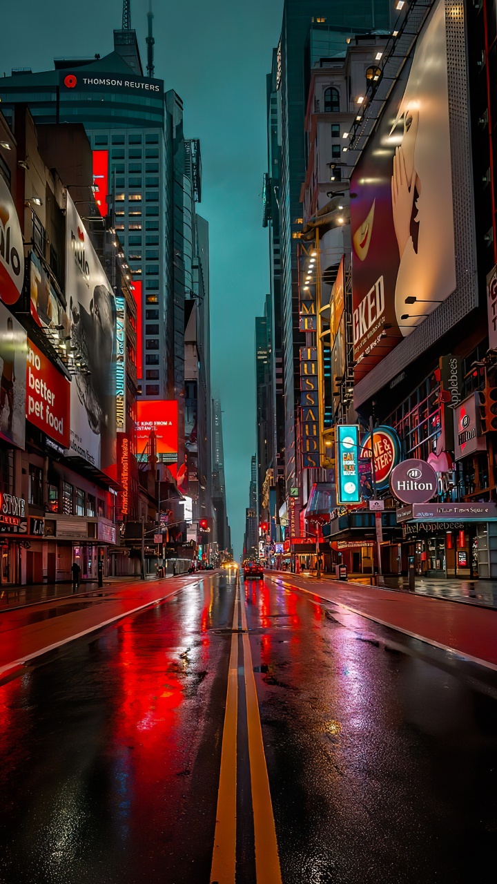 Обои городской район, Киберпанк, небоскреб, арт, городской пейзаж в разрешении 720x1280