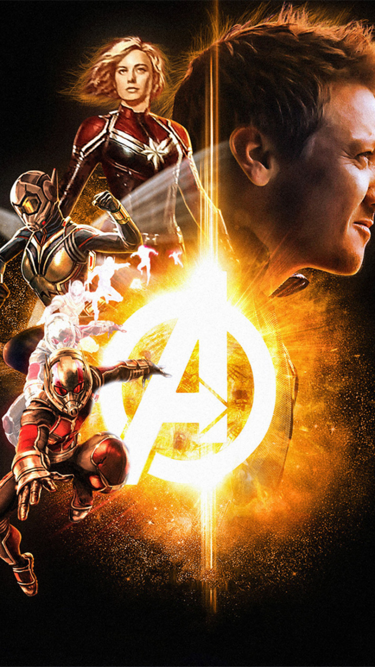 Обои Мстители: Война бесконечности, Клинт Бартон, мститель, Бесконечность Драгоценные Камни, пламя в разрешении 750x1334