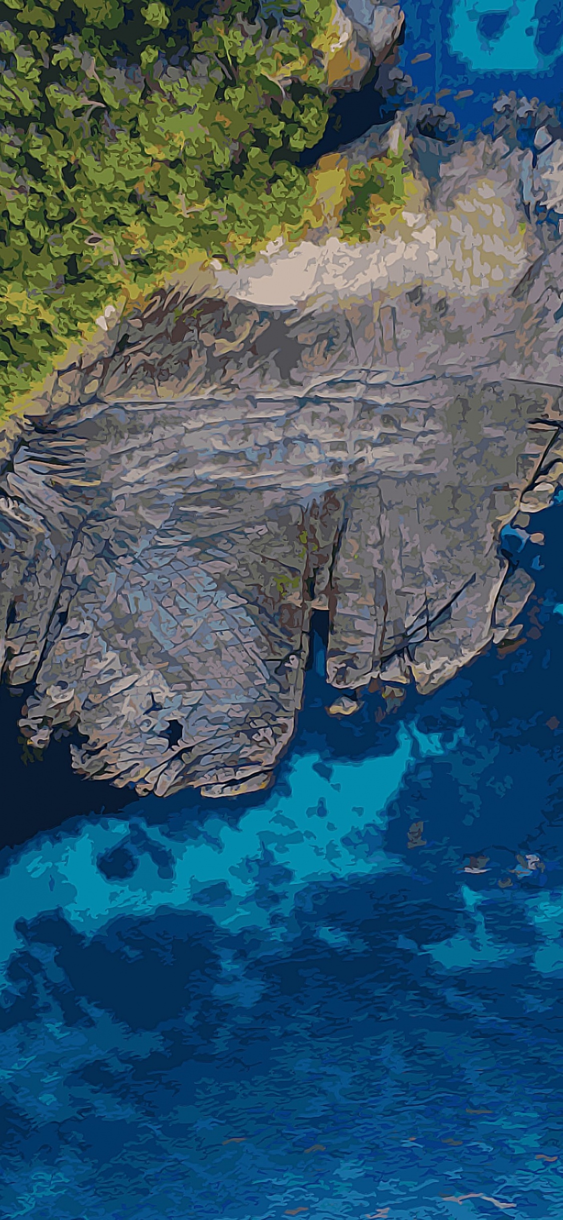 Обои Google, Google Pixel 4, море, местность, геология в разрешении 1125x2436