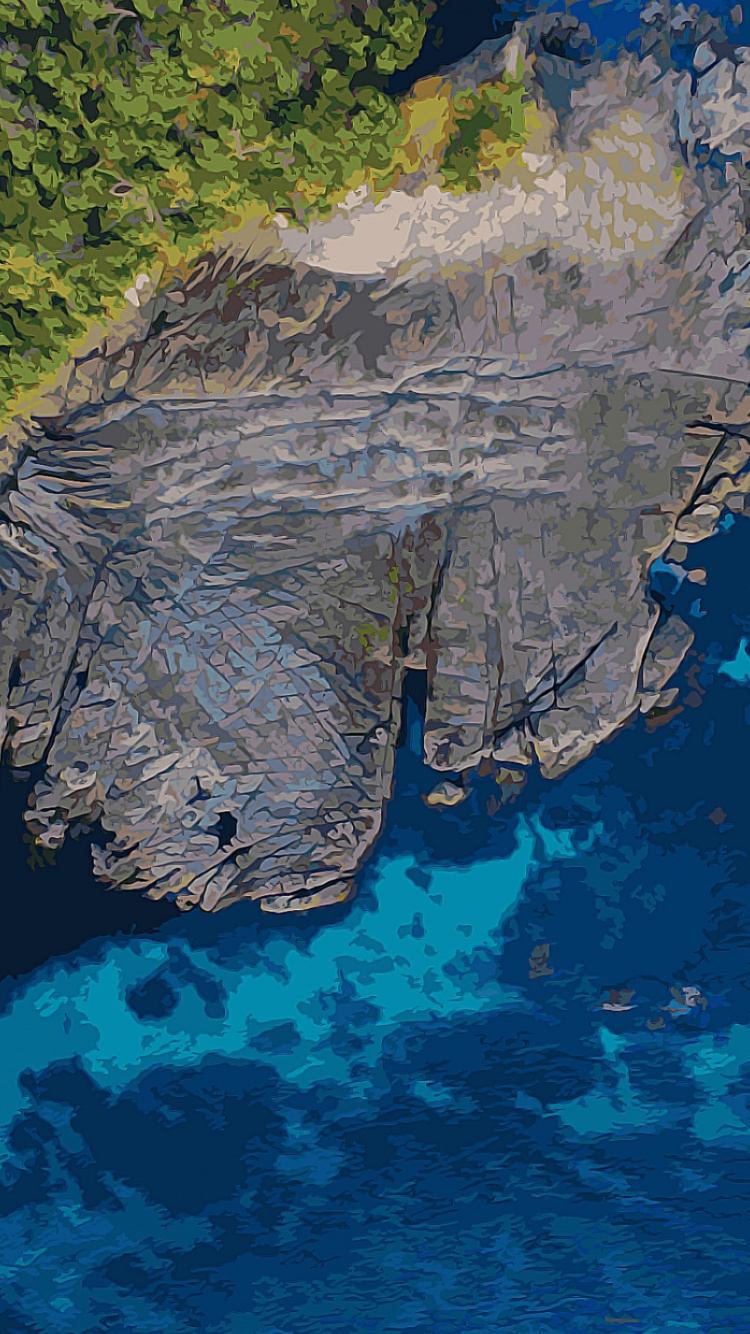 Обои Google, Google Pixel 4, море, местность, геология в разрешении 750x1334