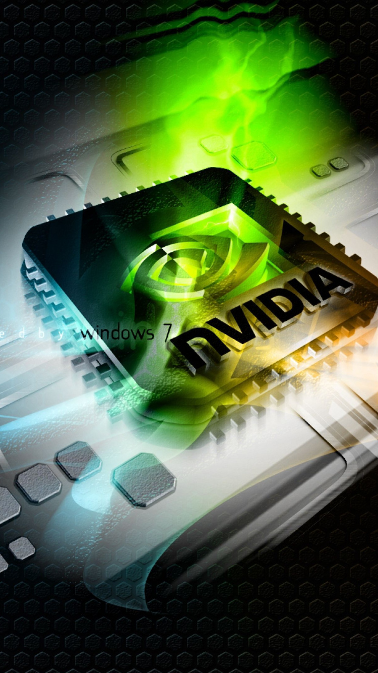 Обои nvidia, зеленый, графический дизайн, технологии, графика в разрешении 750x1334