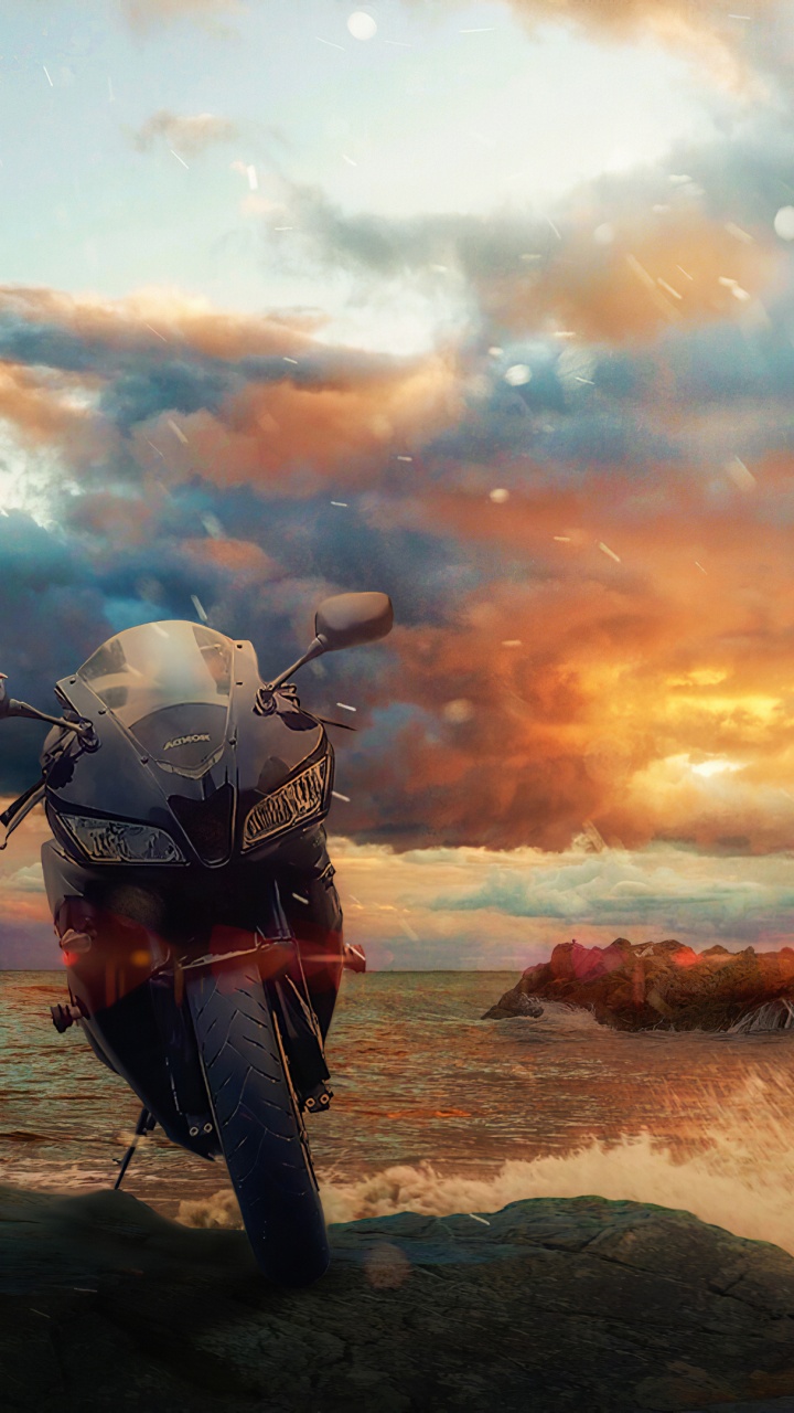 Обои море, облако, Маяк, свет, вышка в разрешении 720x1280