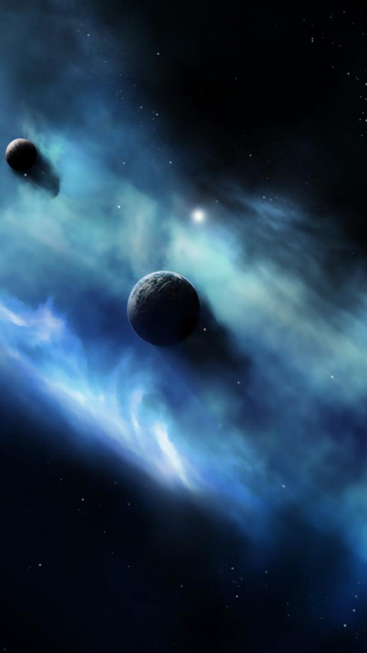 Обои космос, космическое пространство, астрономический объект, атмосфера, планета в разрешении 750x1334