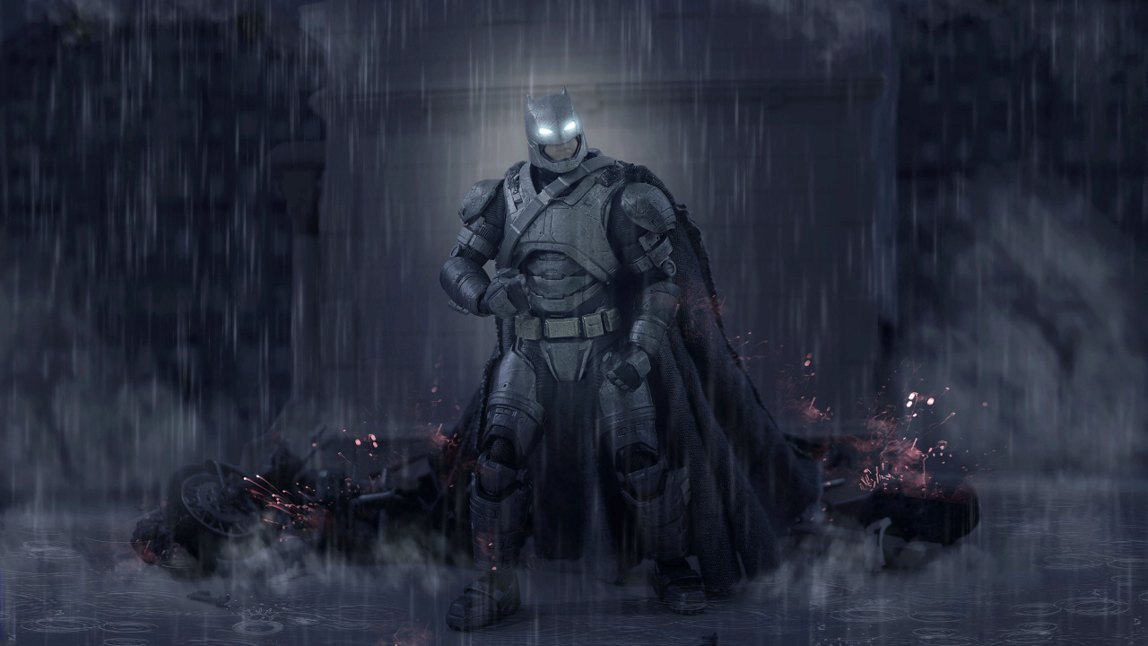 Обои Бэтмен, цифровое искусство, арт, супергерой, темнота в разрешении 1280x720