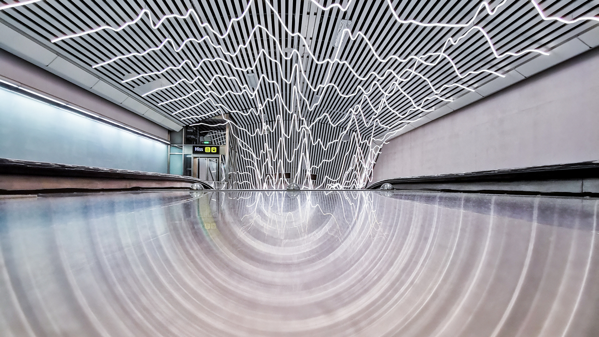 Обои архитектура, потолок, линия, вода, инфраструктура в разрешении 1920x1080