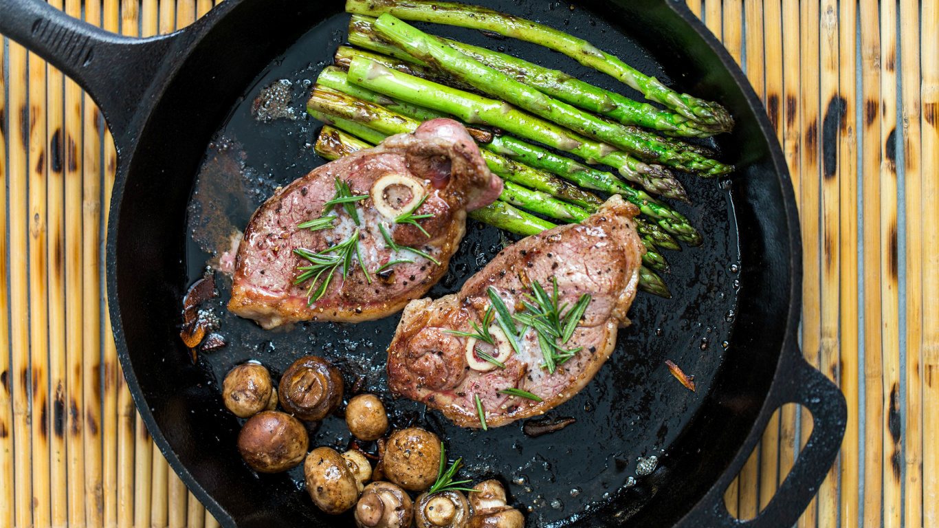 Обои пища, мясо, барбекю, Гриль, продукты животного происхождения в разрешении 1366x768