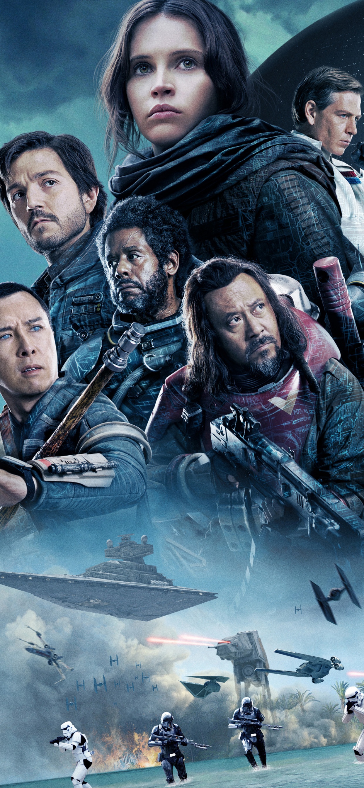 Обои Гарет Эдвардс, Изгой Один Звездная История Войн, звездные войны, Самостоятельный фильм, небо в разрешении 1242x2688