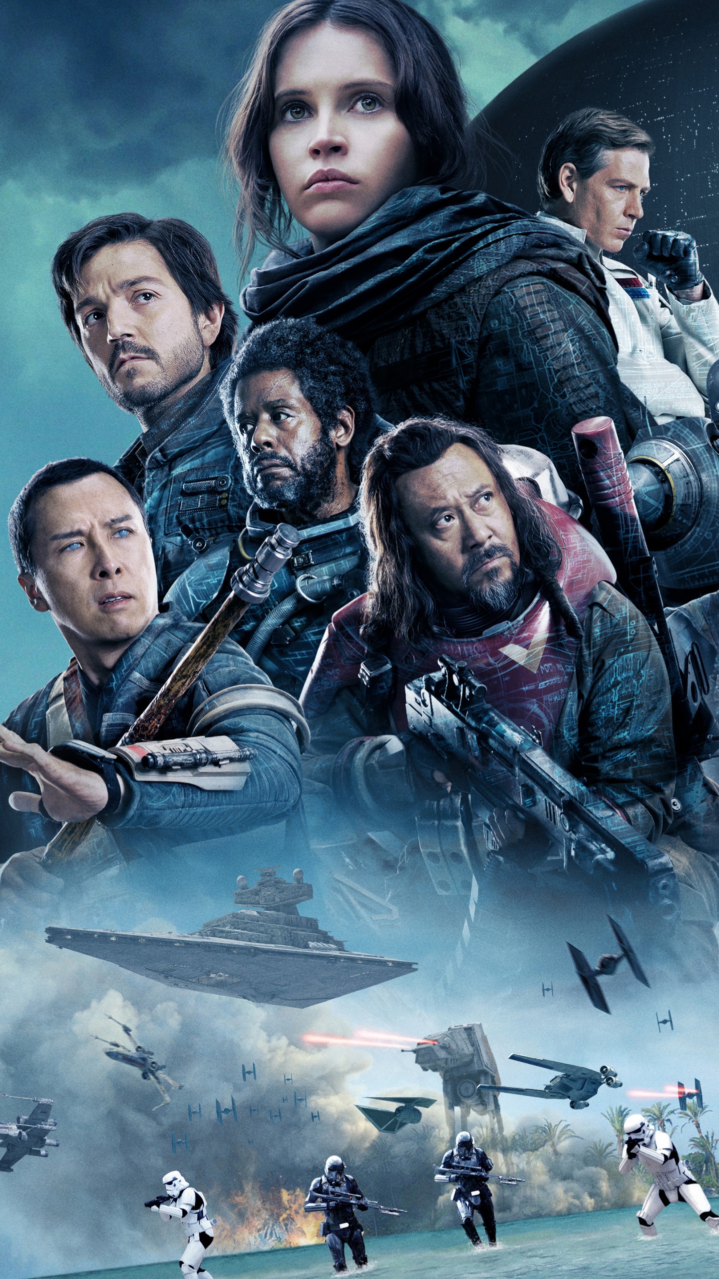 Обои Гарет Эдвардс, Изгой Один Звездная История Войн, звездные войны, Самостоятельный фильм, небо в разрешении 1440x2560