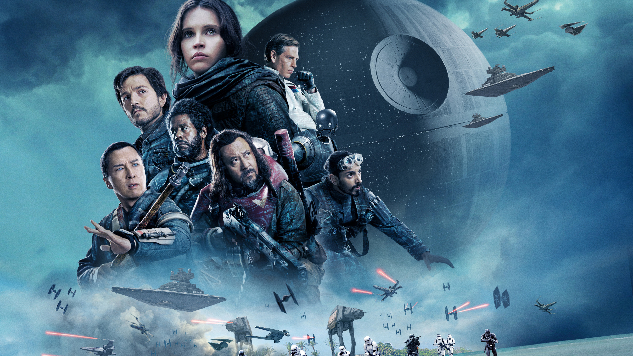 Обои Гарет Эдвардс, Изгой Один Звездная История Войн, звездные войны, Самостоятельный фильм, небо в разрешении 2560x1440