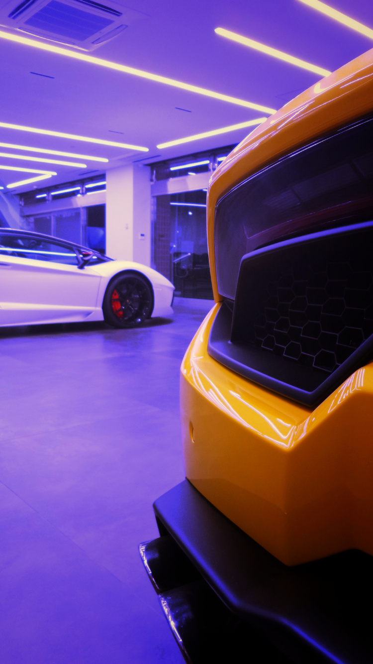 Обои спорткар, Авто шоу, суперкар, автомобильное освещение, Ламборджини в разрешении 750x1334