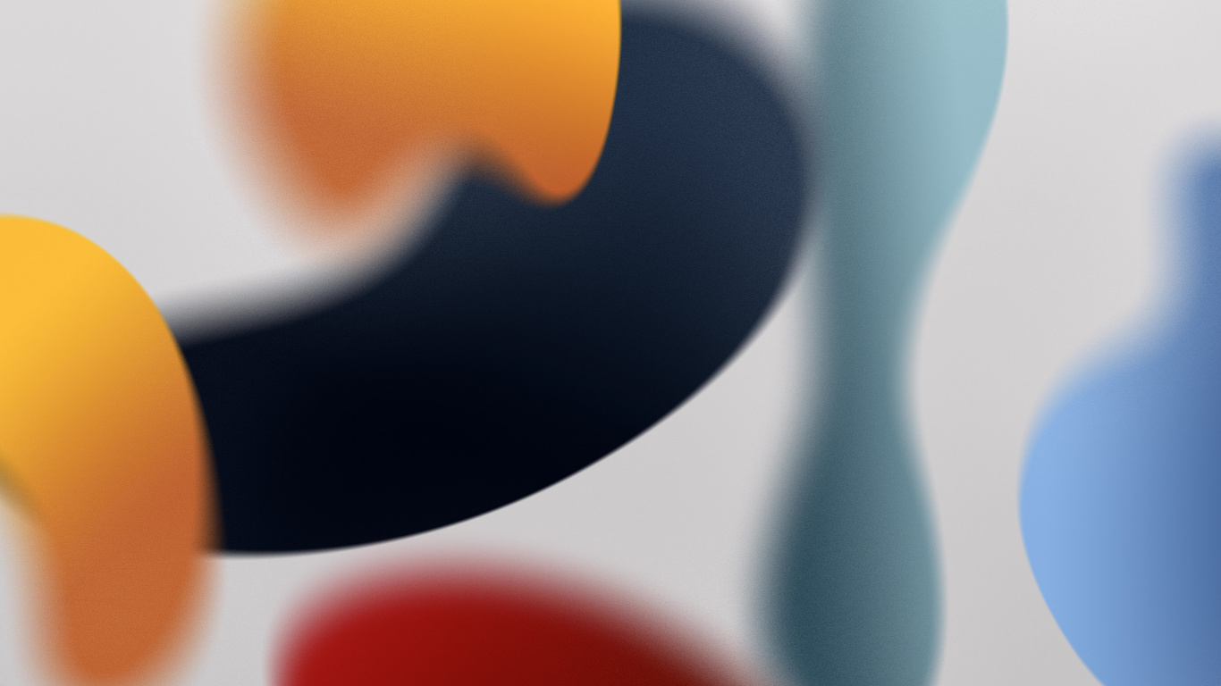 Обои iOS 15, ios, яблоко, Операционная система, материальное свойство в разрешении 1366x768