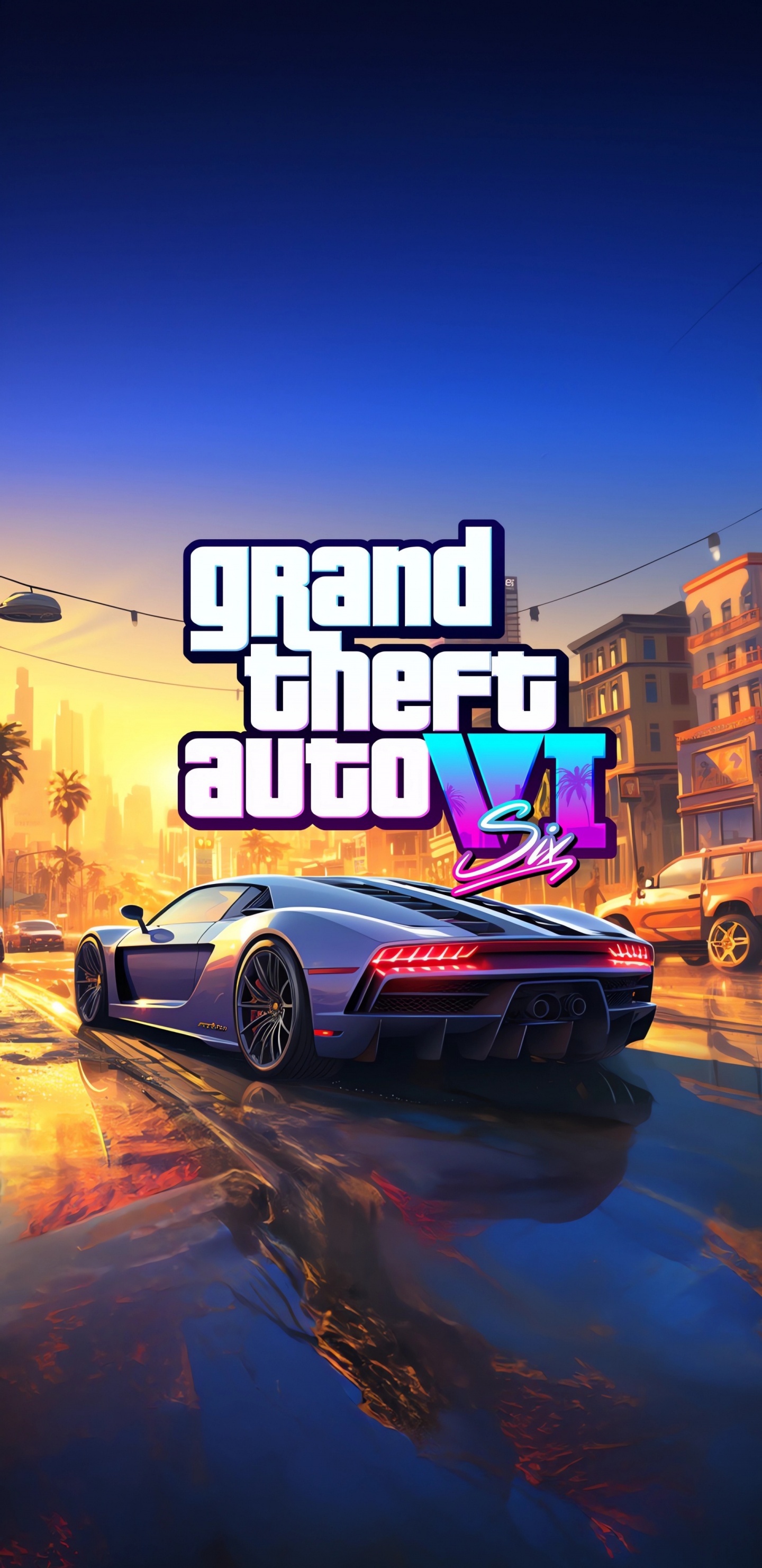 Обои Гта ВИ, гта 6, grand theft auto, Рокстар игры, Вайс-Сити в разрешении 1440x2960