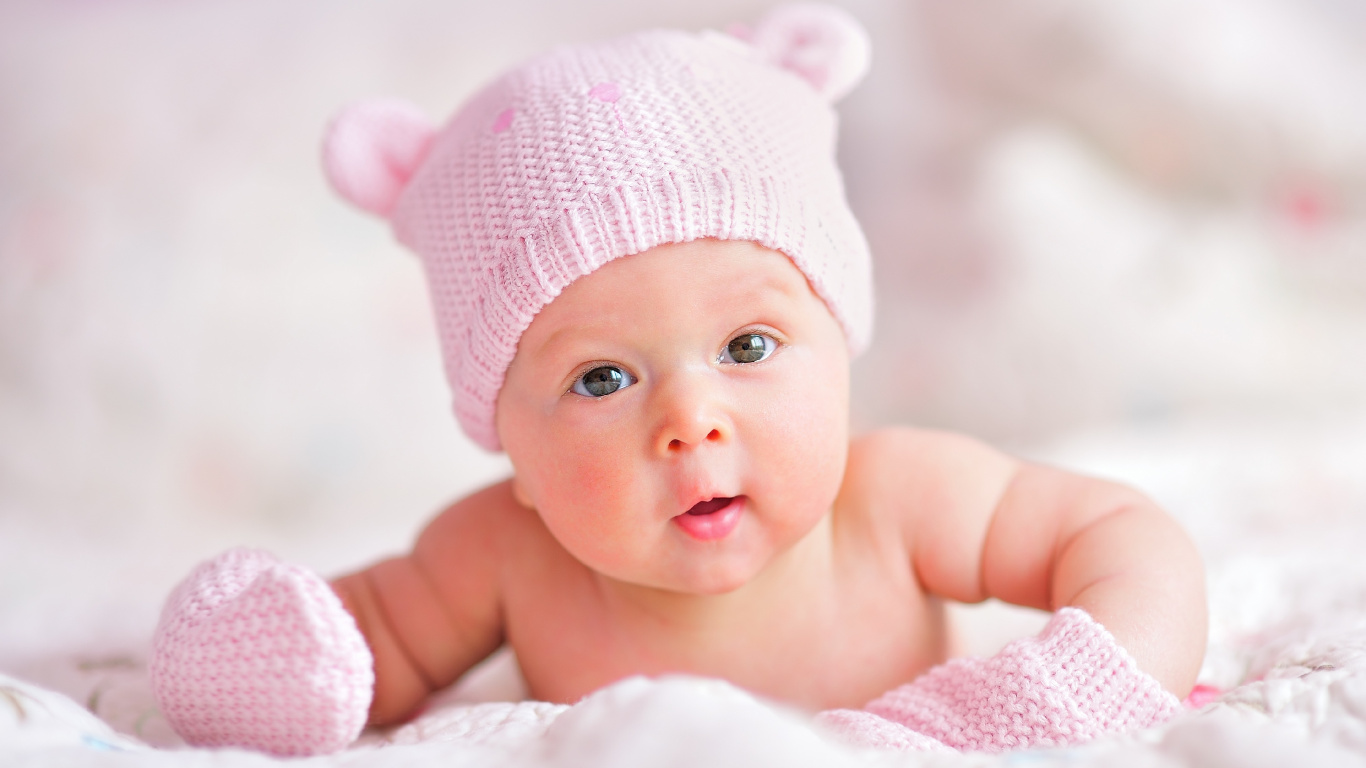Обои младенец, ребенок, розовый, кожа, девушка в разрешении 1366x768