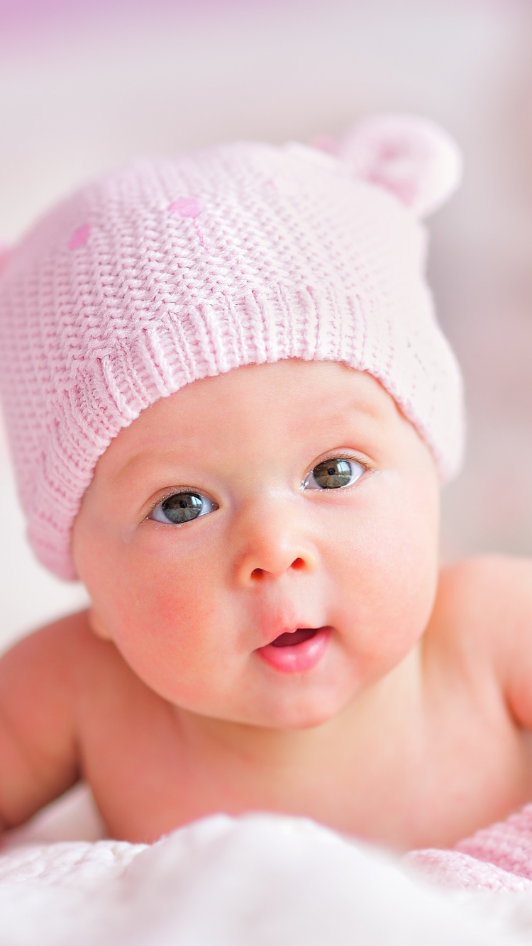 Обои младенец, ребенок, розовый, кожа, девушка в разрешении 750x1334