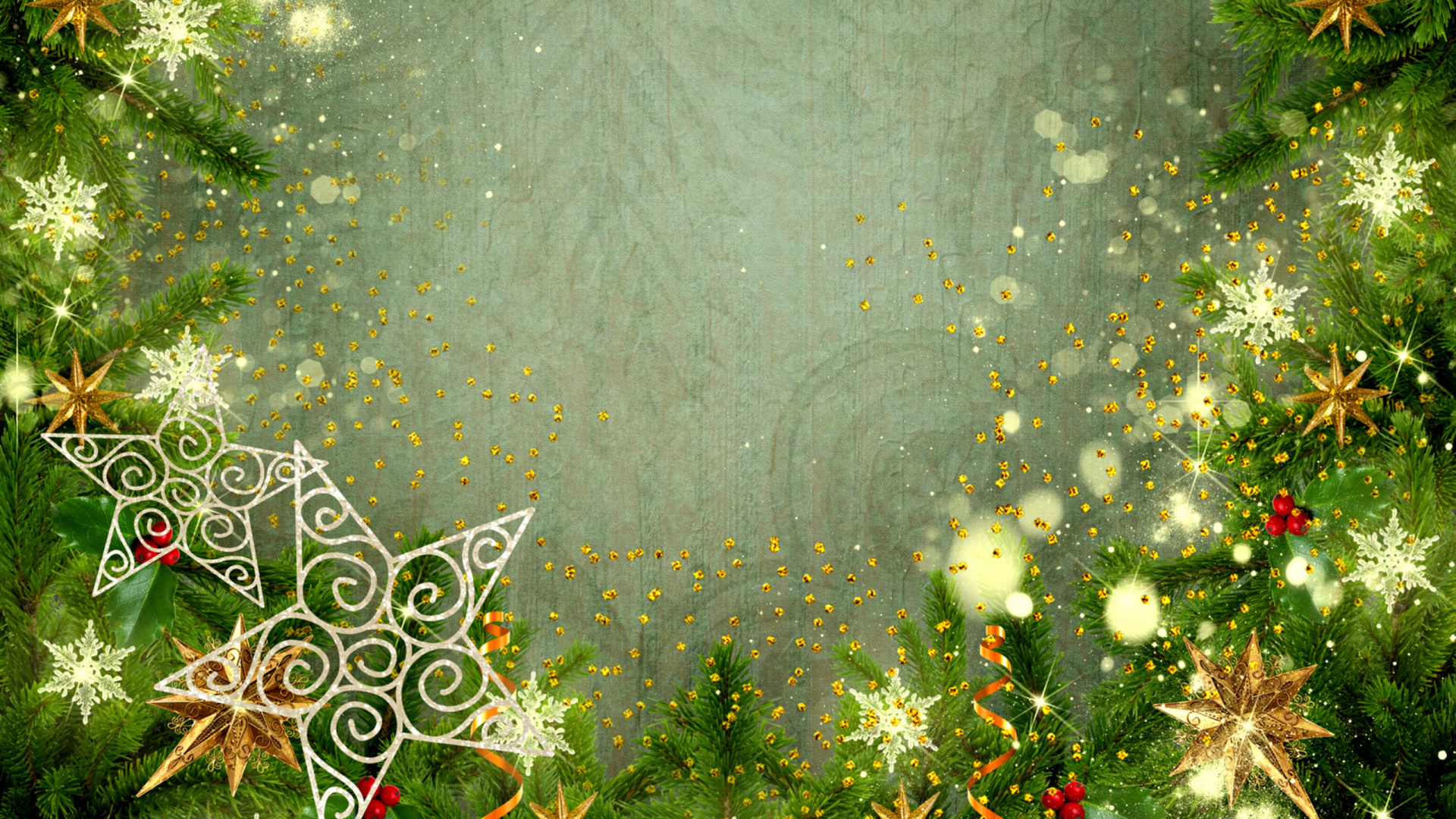 Обои Рождественский день, природа, вода, лист, дерево в разрешении 1920x1080