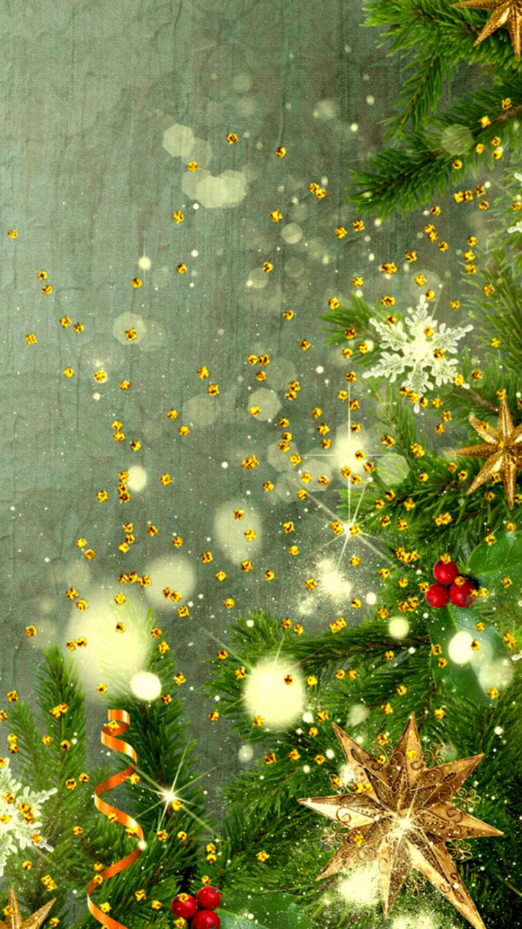 Обои Рождественский день, природа, вода, лист, дерево в разрешении 750x1334