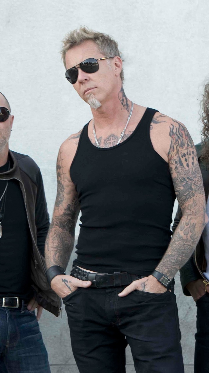 Обои Metallica, тяжелый металл, очки, волосы на лице, солнечные очки в разрешении 720x1280