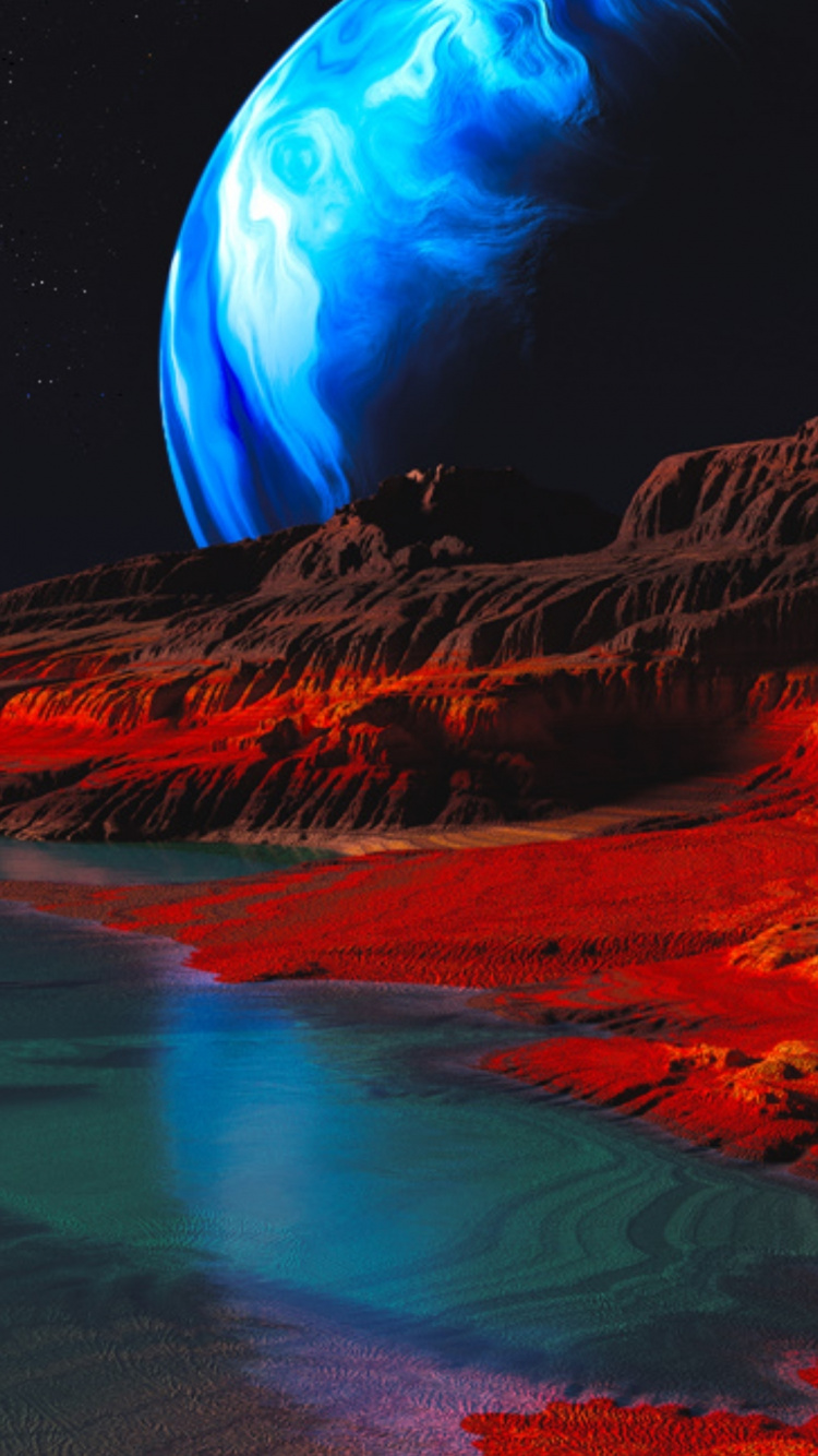 Обои атмосфера, вода, жидкий, водоем, газ в разрешении 750x1334