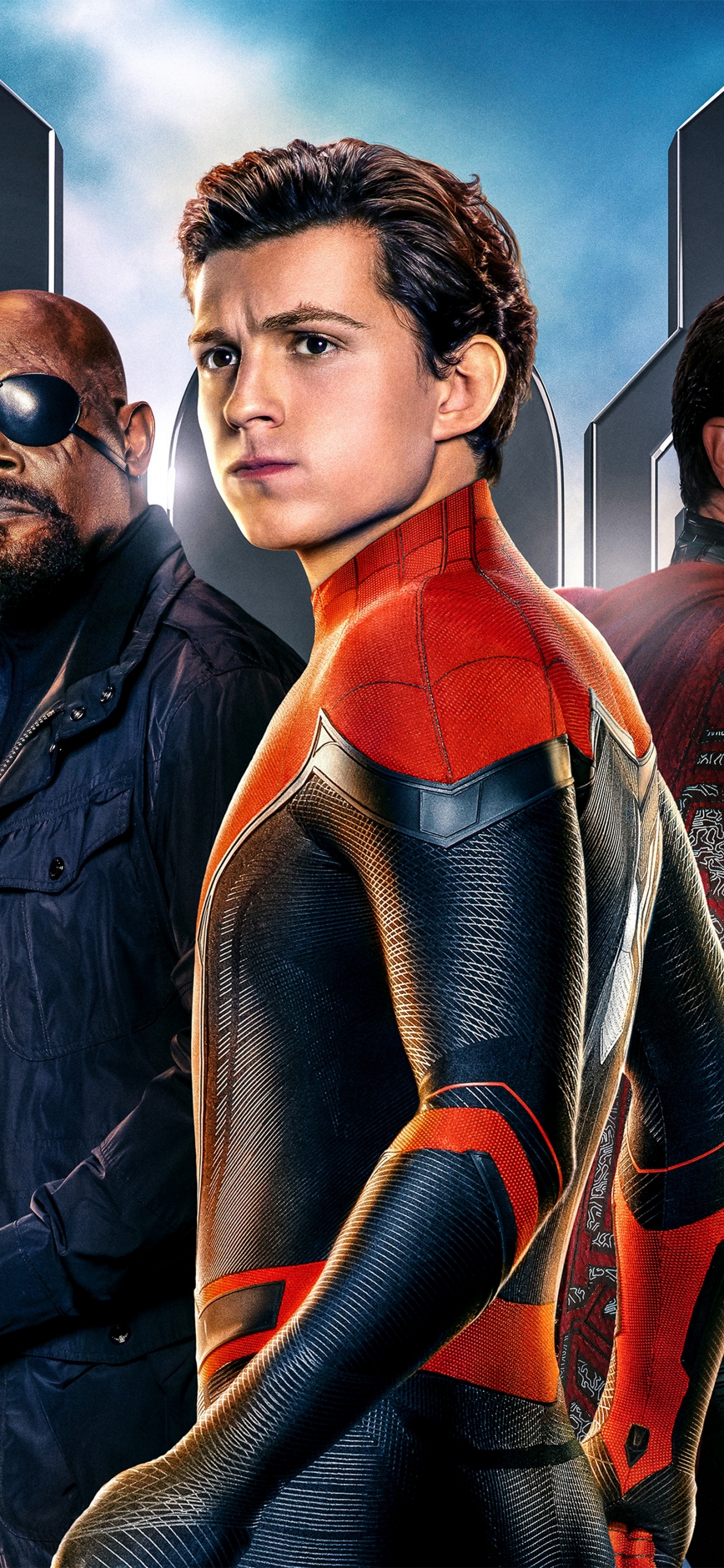 Обои Человек-Паук Далеко От Дома, человек-паук, Мистерио, Человек-паук Возвращение домой, постер в разрешении 1242x2688