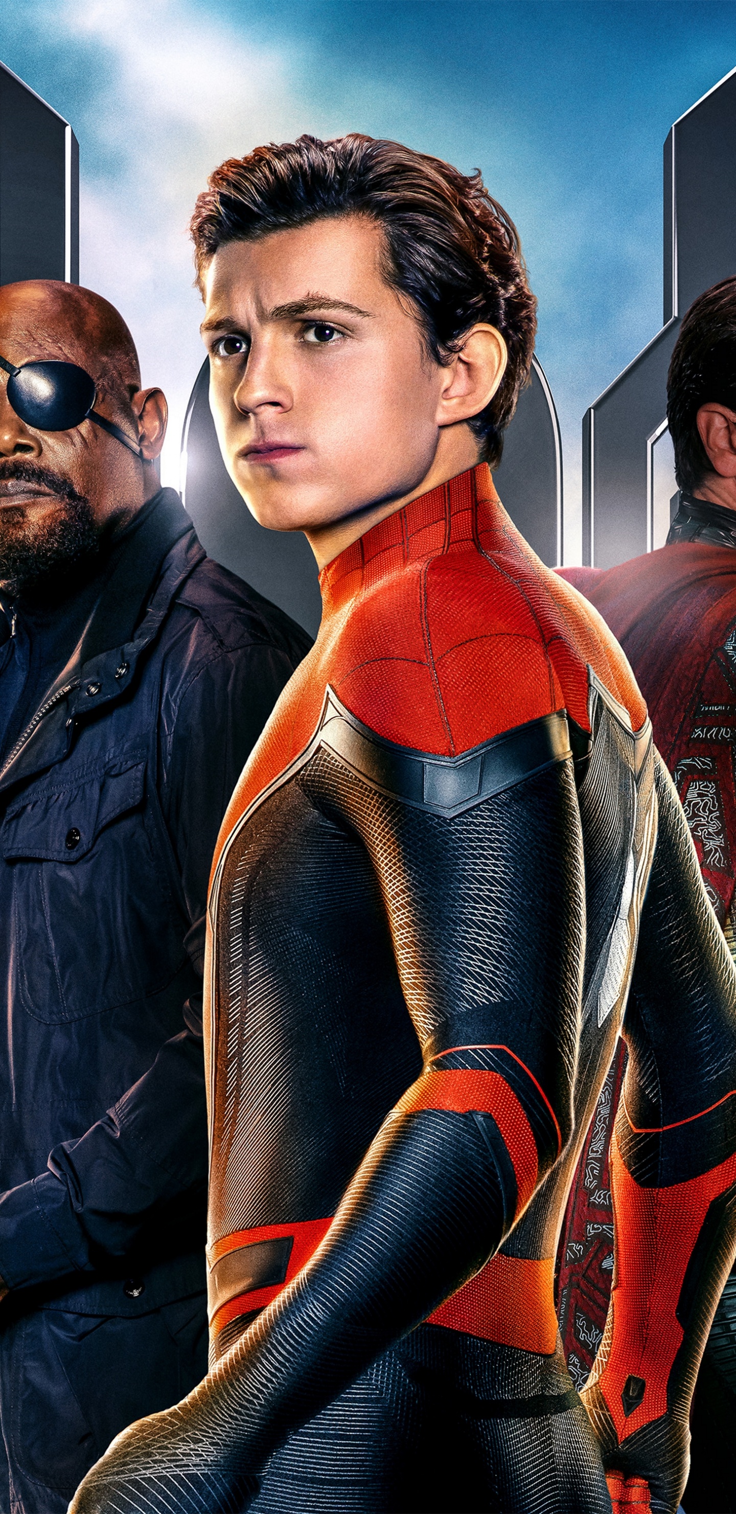 Обои Человек-Паук Далеко От Дома, человек-паук, Мистерио, Человек-паук Возвращение домой, постер в разрешении 1440x2960