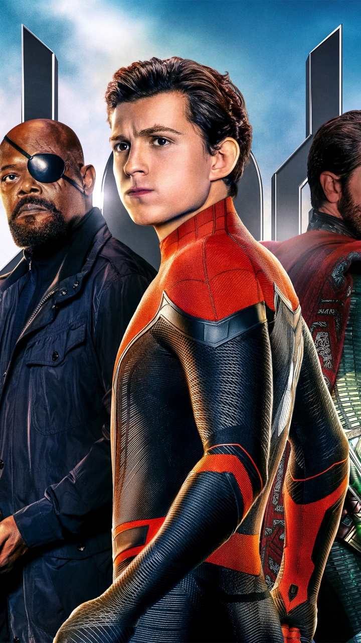 Обои Человек-Паук Далеко От Дома, человек-паук, Мистерио, Человек-паук Возвращение домой, постер в разрешении 720x1280