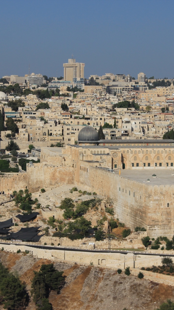 Обои Горе Елеонской, старый город, историческое место, ориентир, древняя история в разрешении 720x1280