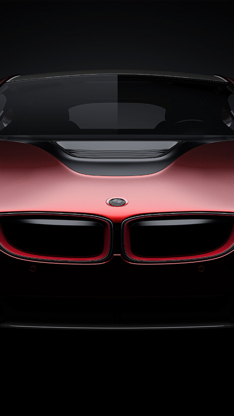 Обои авто, bmw, спорткар, красный цвет, автомобильное освещение в разрешении 750x1334