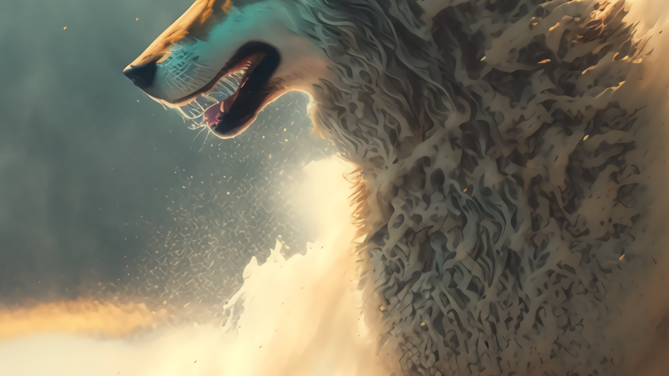 Обои волк обои, природа, пасть, бакенбарды, наземные животные в разрешении 1366x768