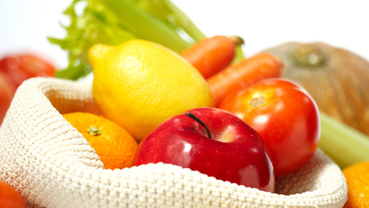 Обои пища, овощ, здоровая диета, фрукты, природные продукты в разрешении 1280x720
