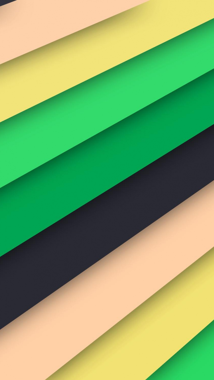 Обои Апельсин, зеленый, синий, желтый, линия в разрешении 750x1334